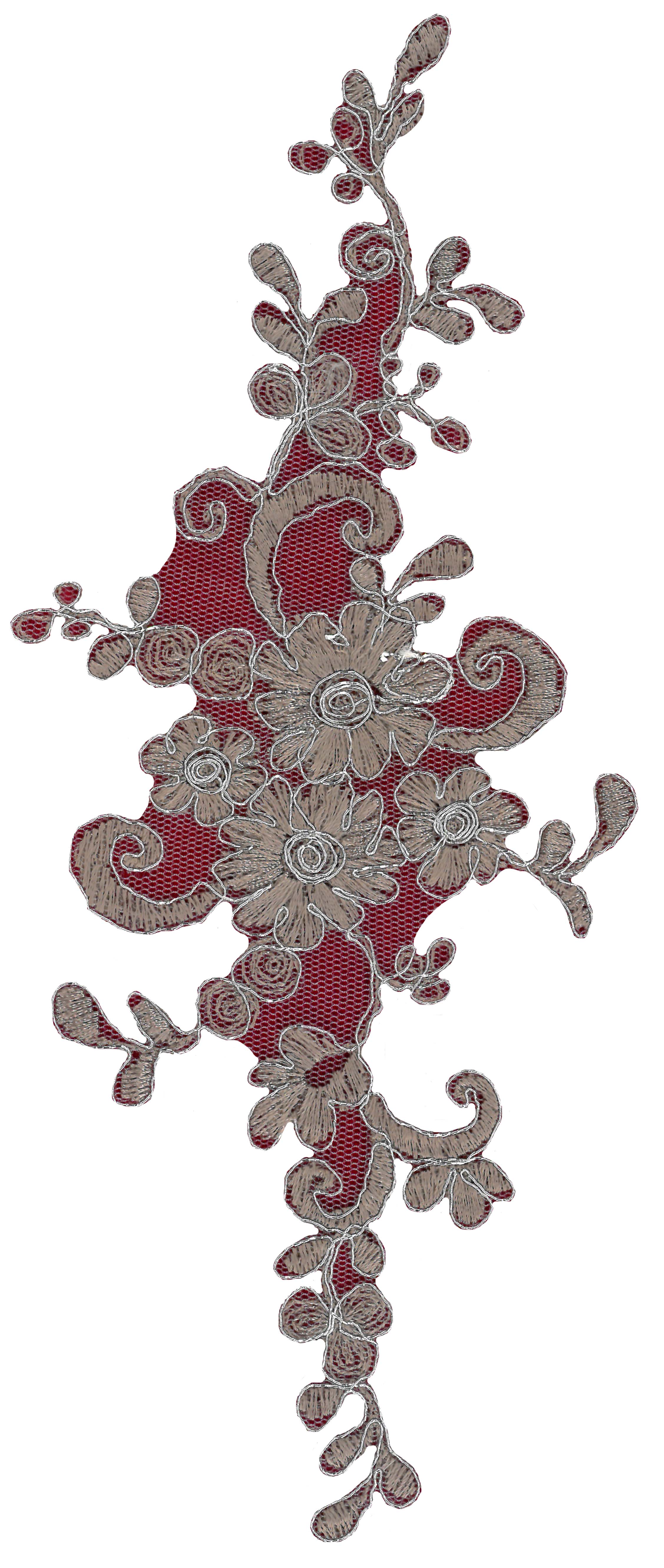 EMBROIDERED MOTIF - MID COCOA